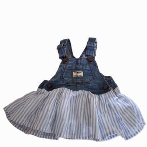 OshKosh B'gosh Size 6M Denim Cotton Overall Dress